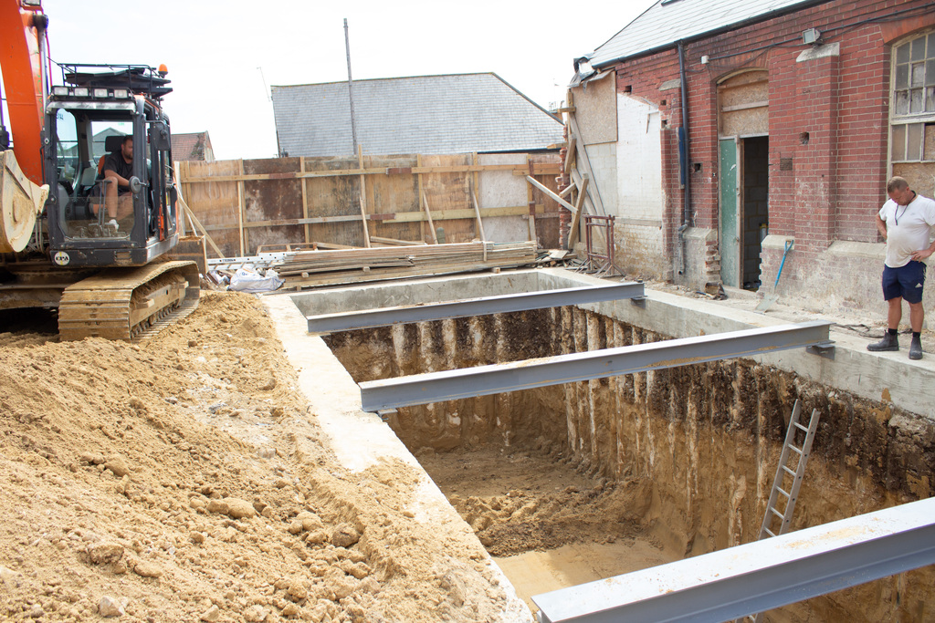 Subterranean studio construction at Salvation Studios