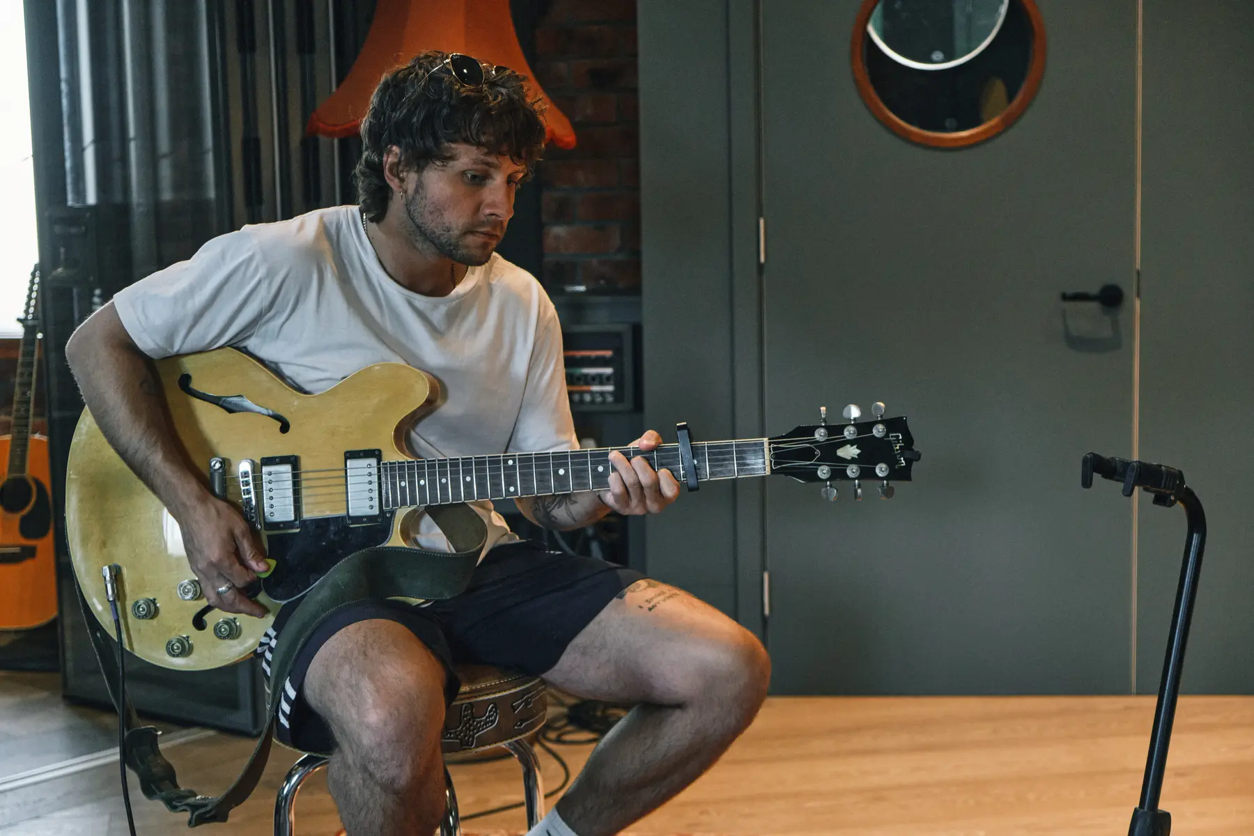 Sam from Comforts playing our ES-335 Gibson 2023
