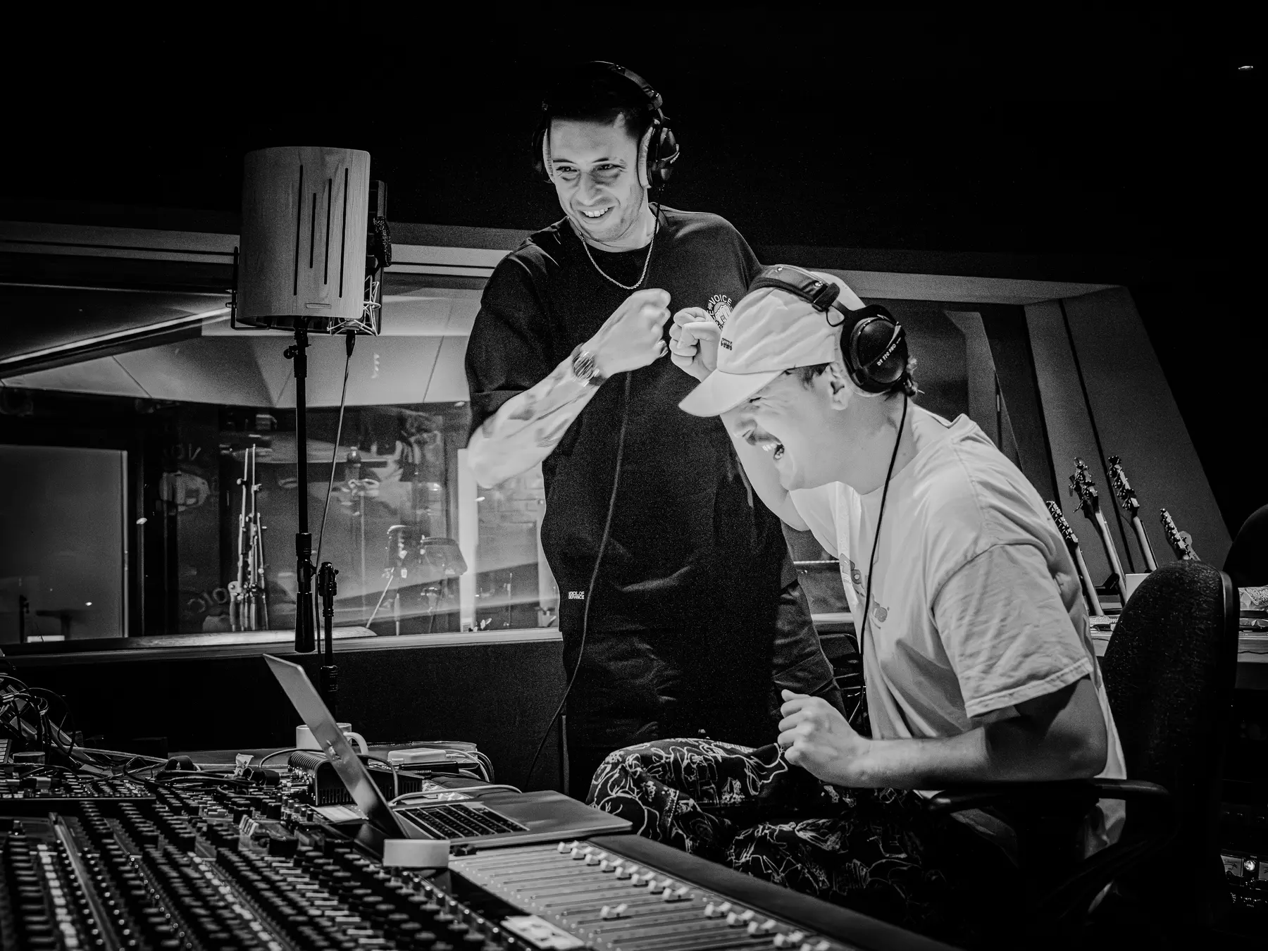 Badger and Example in the studio 2025